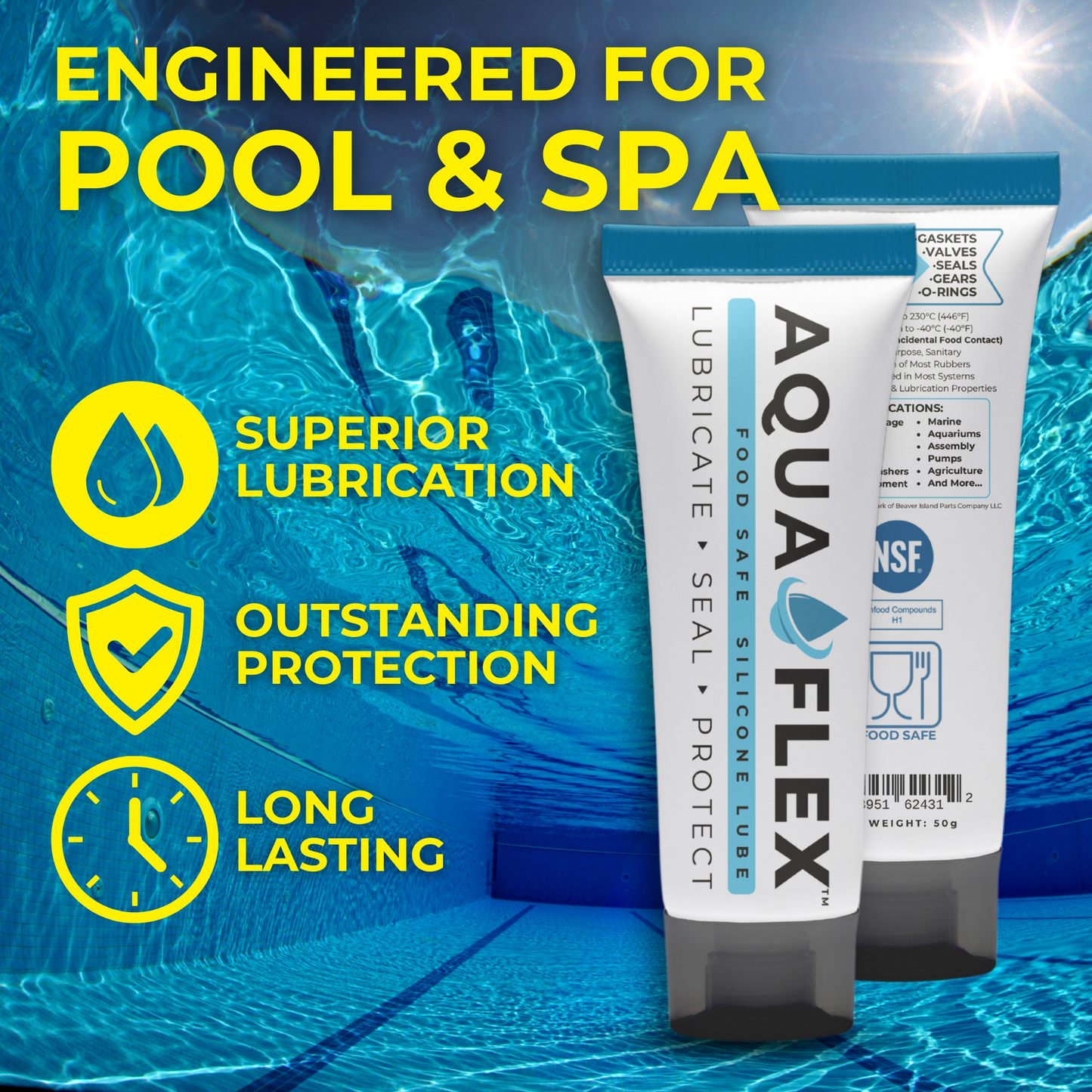 AQUA FLEX | Food Grade Silicone Lubricant | 50g