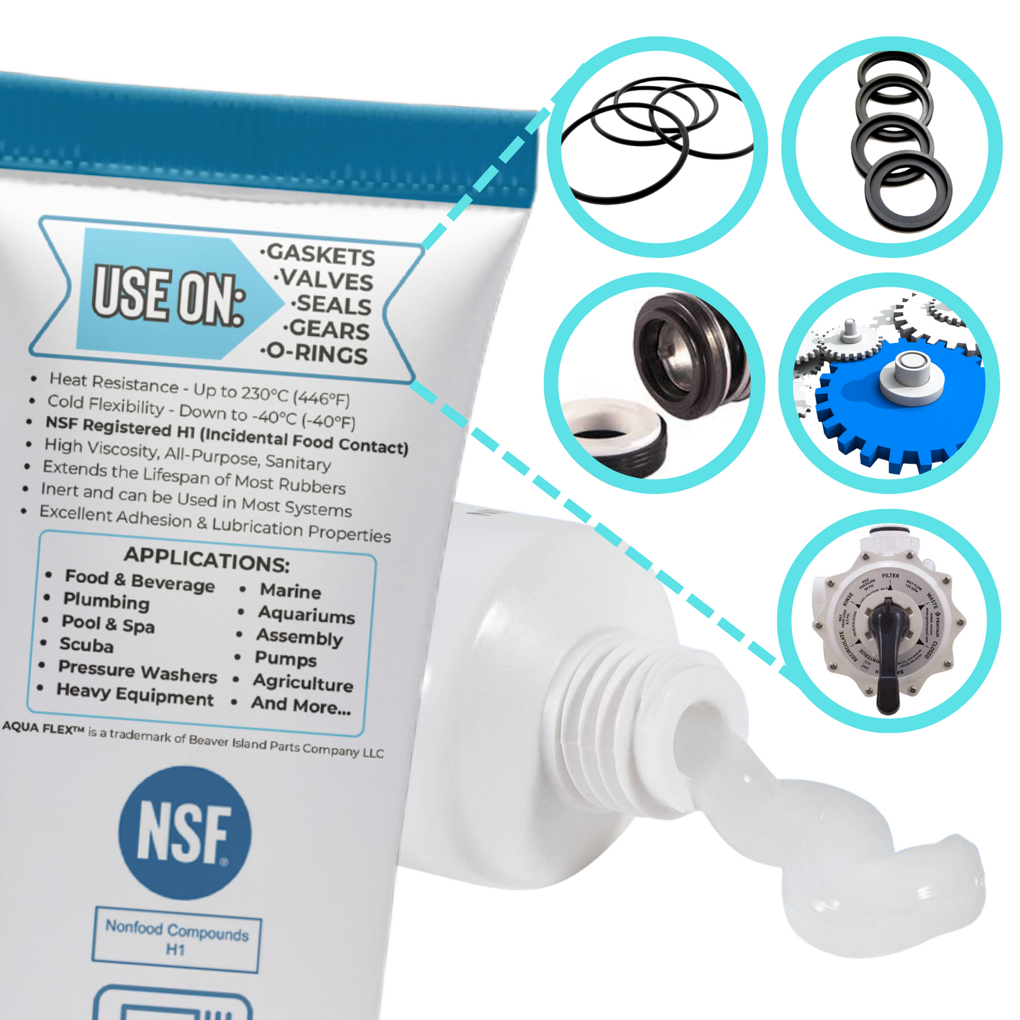 AQUA FLEX | Food Grade Silicone Lubricant | 50g