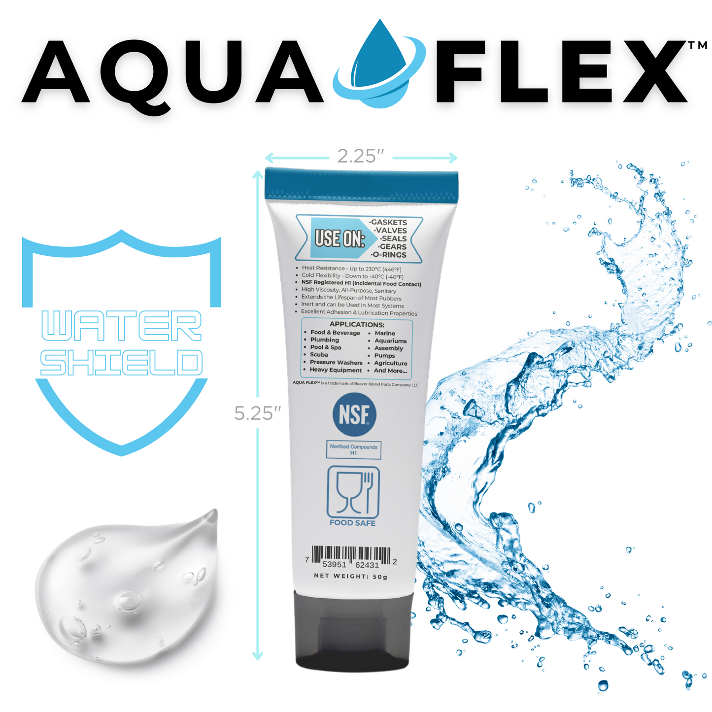AQUA FLEX | Food Grade Silicone Lubricant | 50g